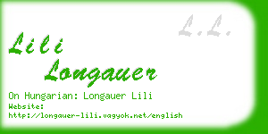 lili longauer business card